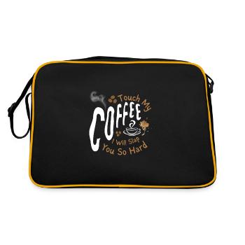 C’est drôle de dire touche mon café, je vais te gifler - Sac Retro - noir/or - Dos