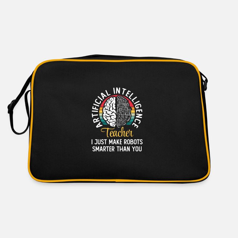 Artificial Intelligence Teacher - Retro Tasche - Schwarz/Gold
