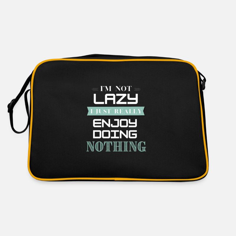 I'm Not Lazy I Just Really Enjoy Doing Nothing Retro Bag