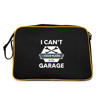 Ich kann keine Pläne im Garage Tools Mechanic haben - Retro Tasche - Schwarz/Gold - Hinten