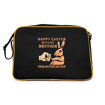 Happy Easter with my brother from another mother - Retro Bag - black/gold - Back