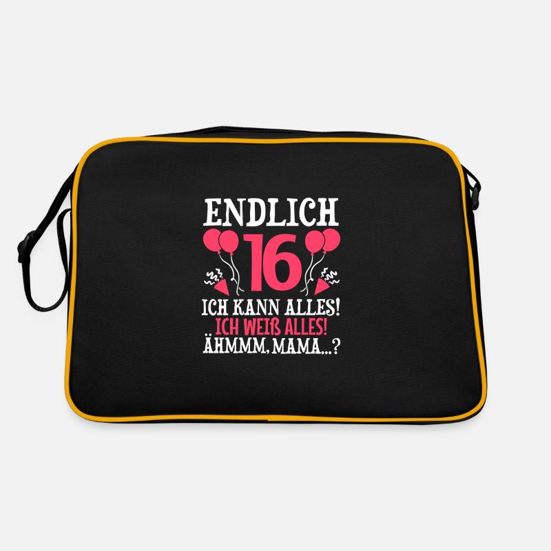 Endlich 16 Ich Kann Alles Ich Weiß Alles Retro Tasche