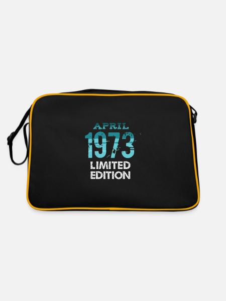 April 1973 Limited Edition - Retro Tasche - Schwarz/Gold - Hinten