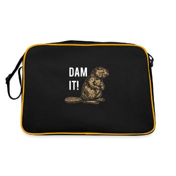 Dam It - Retro Bag - black/gold - Back