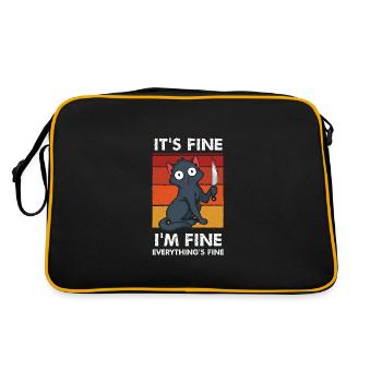 C’est bien je vais bien tout va bien - Sac Retro - noir/or - Dos