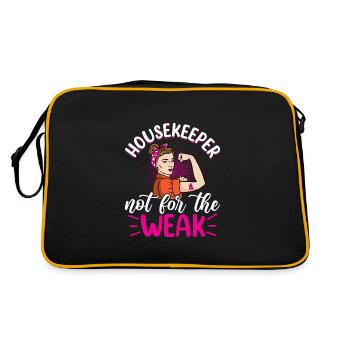 Housekeeper Not For The Weak - Retro Tasche - Schwarz/Gold - Hinten