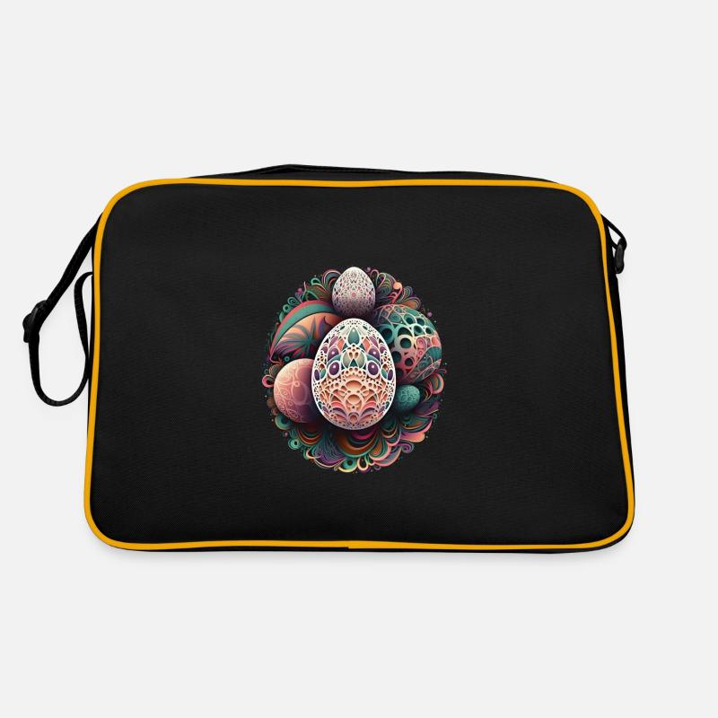 Une interprétation abstraite des œufs de Pâques Sac Retro