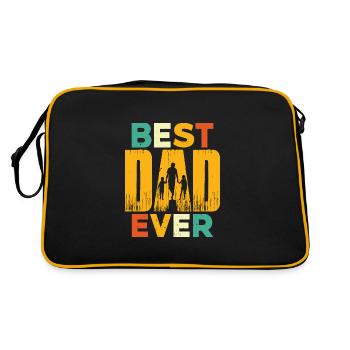 Meilleur papa de tous les temps - Sac Retro - noir/or - Dos