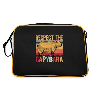 Respect The Capybara - Retro Bag - black/gold - Back