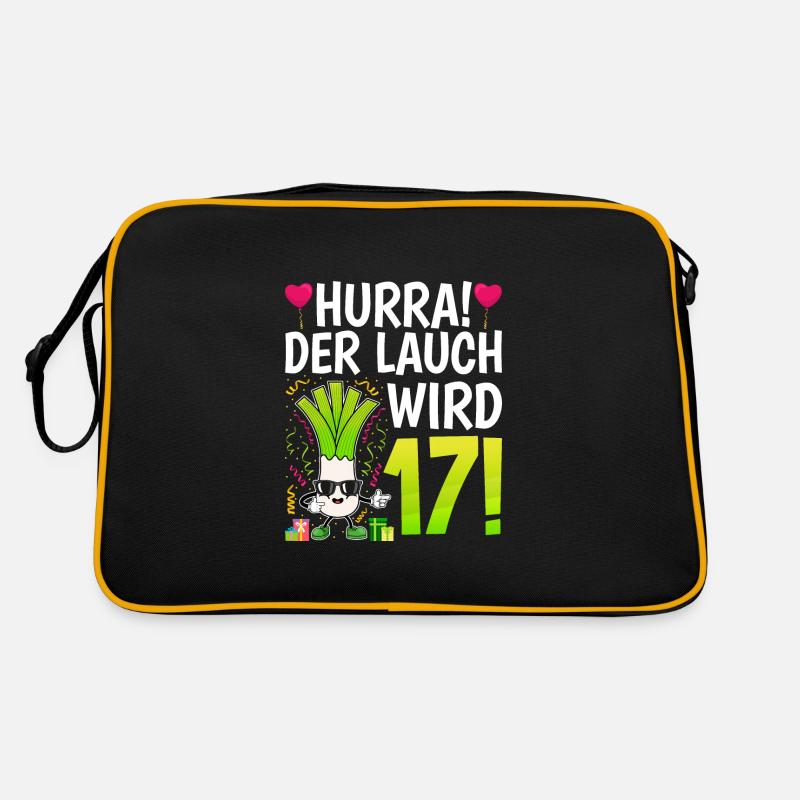 Hurra der Lauch wird 17 Retro Tasche