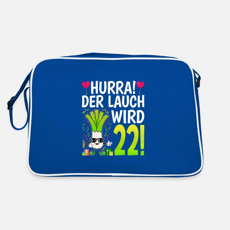 Hurra der Lauch wird 22 Retro Tasche