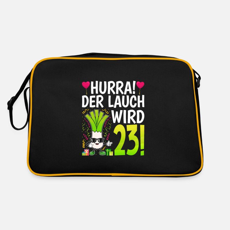Hurra der Lauch wird 23 Retro Tasche