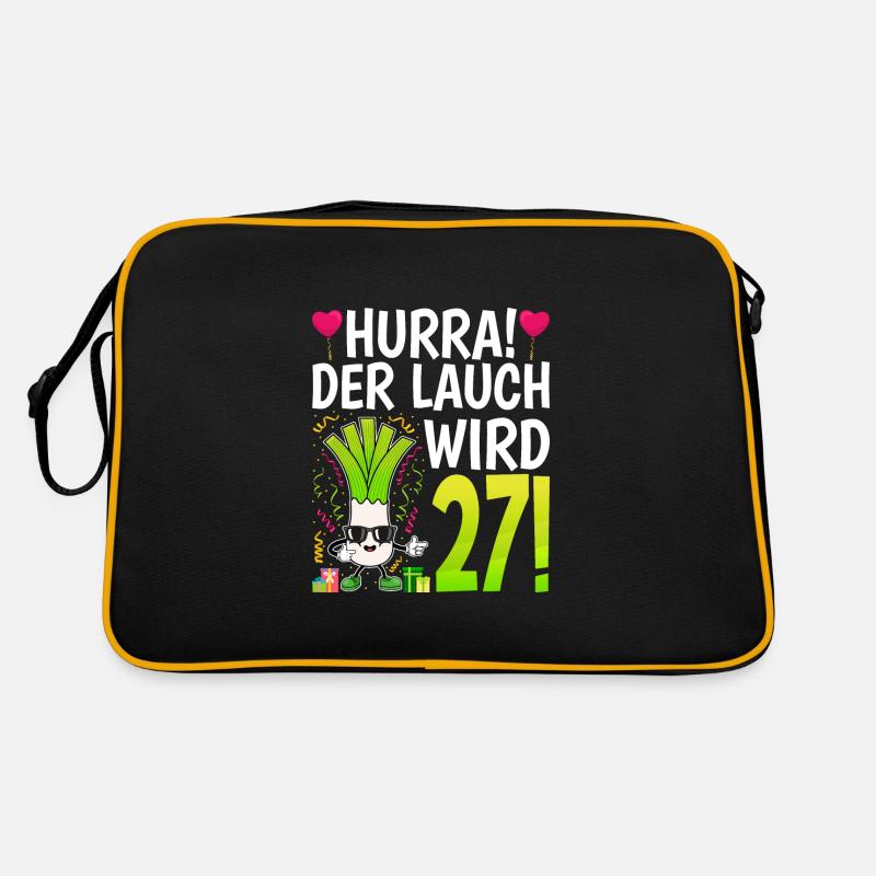 Hurra der Lauch wird 27 Retro Tasche
