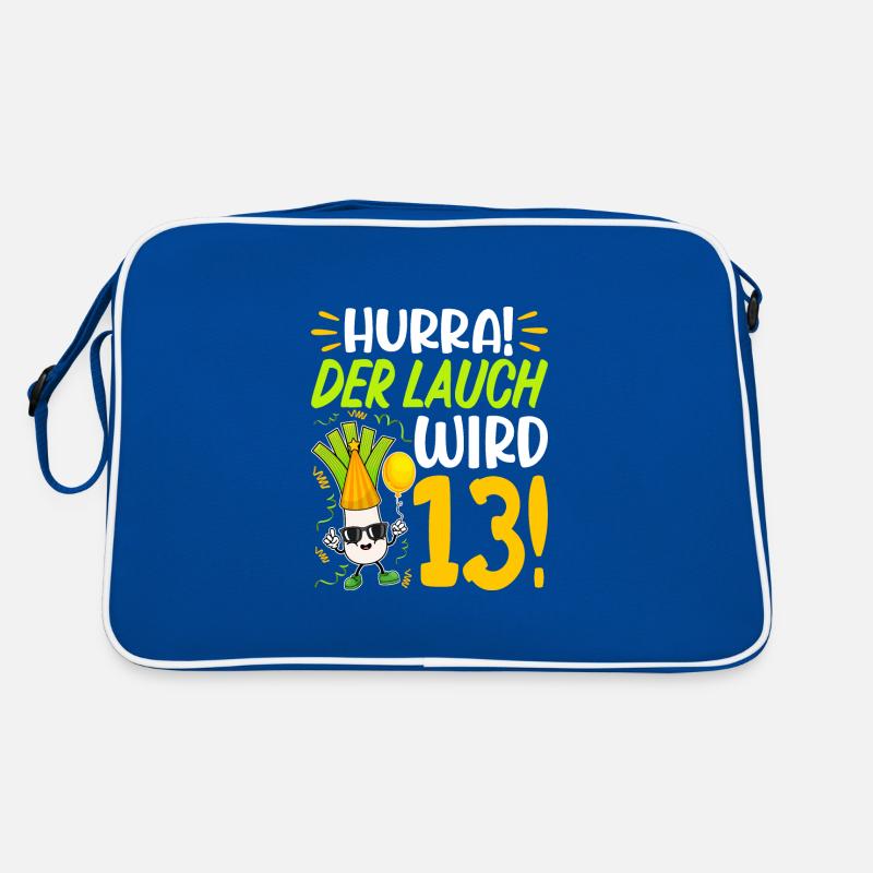Hurra der Lauch wird 13 Geburtstag Retro Tasche
