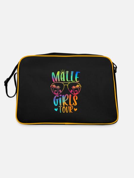 Malle Girls Tour - Retro Tasche - Schwarz/Gold - Hinten