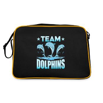 Team Dolphins - Retro Bag - black/gold - Back