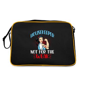 Housekeeper Not For The Weak - Retro Tasche - Schwarz/Gold - Hinten