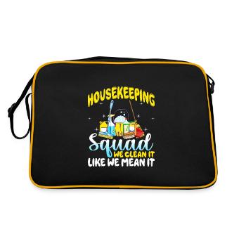 Housekeeping Squad - Retro Bag - black/gold - Back