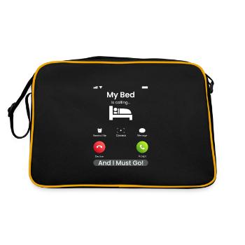 My Bed Is Calling - Retro Bag - black/gold - Back
