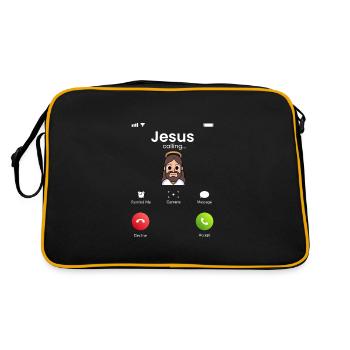 Jesus calls - Retro Bag - black/gold - Back