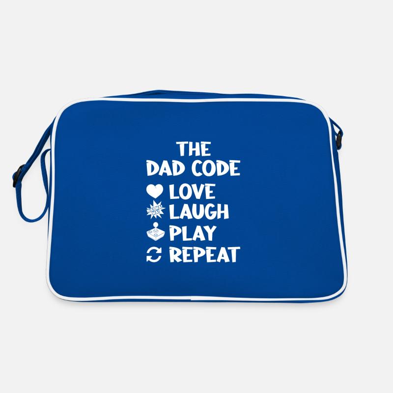 Le Dad Code Love Laugh Play Repeat Sac Retro