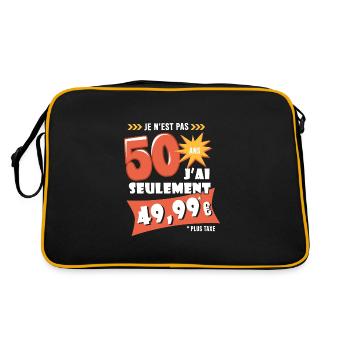50 ans anniversaire humour 50e anniversaire - Sac Retro - noir/or - Dos
