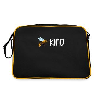 Bee Kind - Retro Tasche - Schwarz/Gold - Hinten