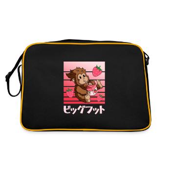 Milkshake aux fraises Bigfoot Kawaii - Sac Retro - noir/or - Dos