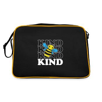 Bee Kind - Retro Tasche - Schwarz/Gold - Hinten