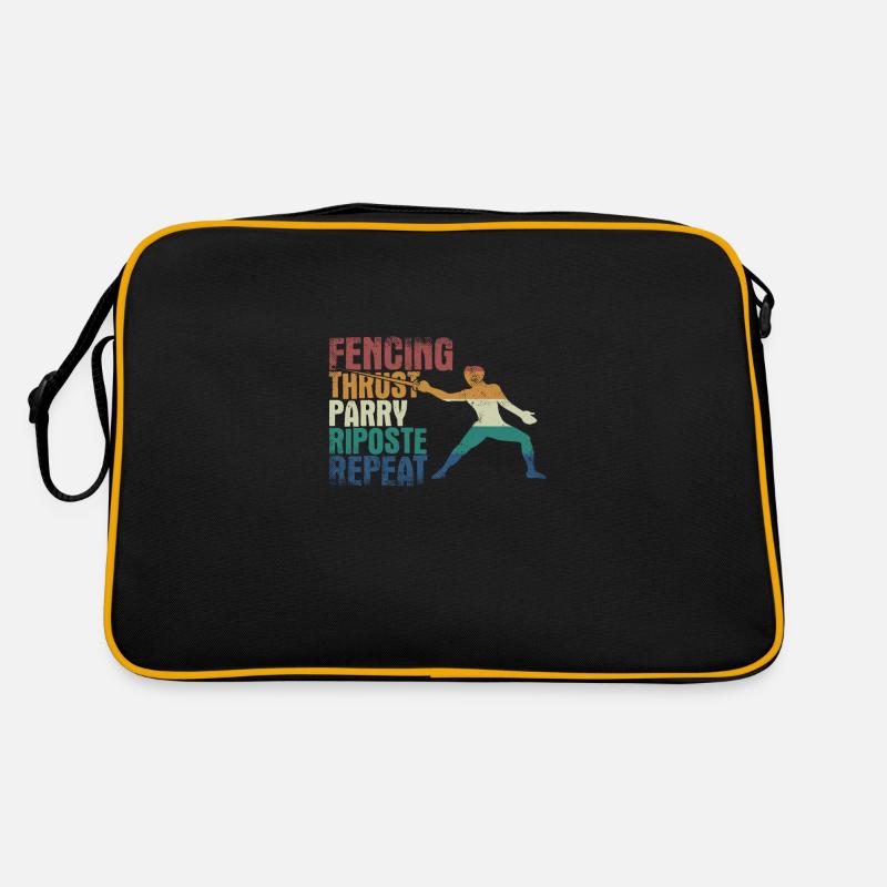 Fencing Thrust Parry Riposte Repeat Retro Tasche