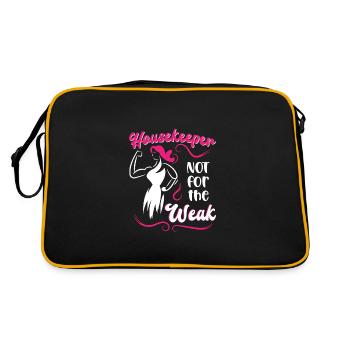 Housekeeper Not For The Weak - Retro Tasche - Schwarz/Gold - Hinten