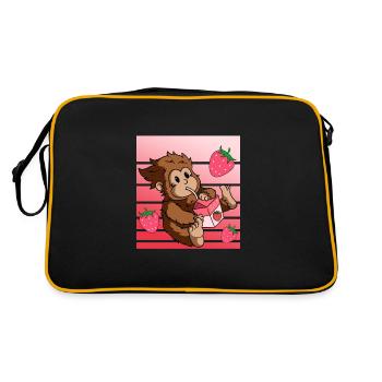 Milkshake aux fraises Bigfoot Kawaii - Sac Retro - noir/or - Dos
