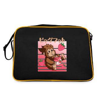 Milkshake aux fraises Bigfoot Kawaii - Sac Retro - noir/or - Dos