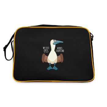 Fou mignon à pattes bleues - Sac Retro - noir/or - Dos