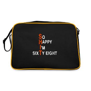 So Happy I'm Sixty Eight - Retro Tasche - Schwarz/Gold - Hinten