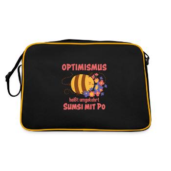 Optimismus Sumsi Mit Po - Retro Tasche - Schwarz/Gold - Hinten