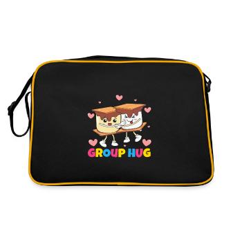 Group Hug - Retro Tasche - Schwarz/Gold - Hinten