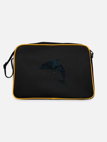 Niedlicher Delphin Mignon Dauphin - Sac Retro - noir/or - Dos