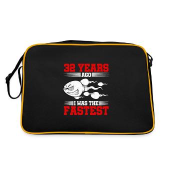 32 years ago I Was The Fastest - Retro Bag - black/gold - Back