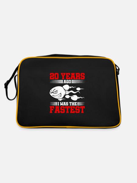 Il y a 20 ans, j’étais le plus rapide - Sac Retro - noir/or - Dos