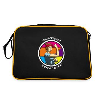 Housekeeper Not For The Weak - Retro Tasche - Schwarz/Gold - Hinten