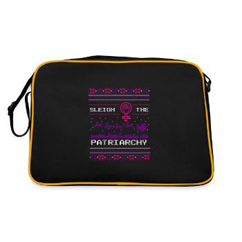 Sleigh The Patriarchy - Retro Tasche - Schwarz/Gold - Hinten