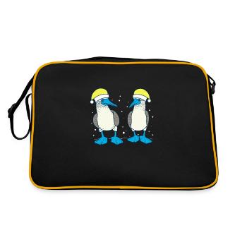 Fou à pieds bleus Noël - Sac Retro - noir/or - Dos