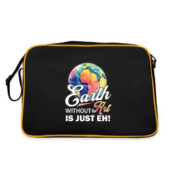Earth Without Art Is Just Eh - Retro Bag - black/gold - Back