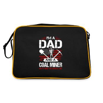 Dad And A Coal Miner - Retro Bag - black/gold - Back