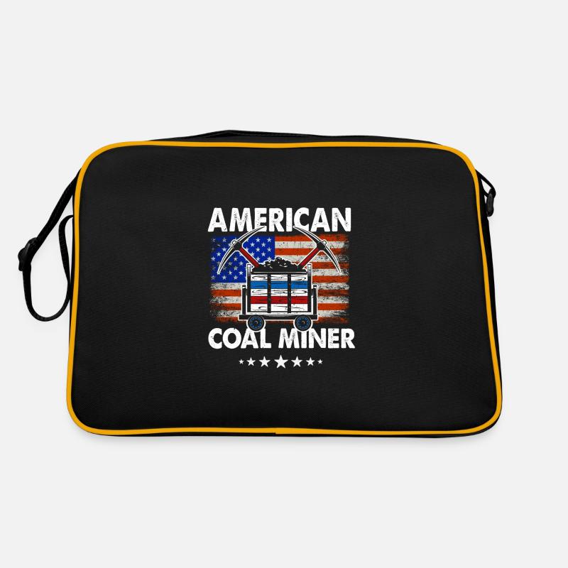 American Coal Miner Retro Tasche