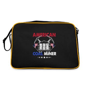 American Coal Miner - Retro Bag - black/gold - Back
