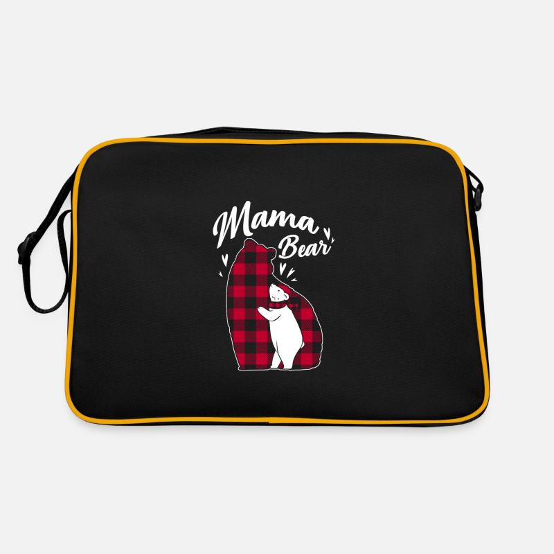 Mama Bear - Retro Tasche - Schwarz/Gold