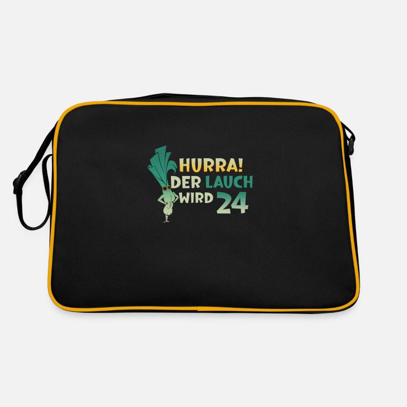 Hurra der Lauch wird 24 Retro Tasche