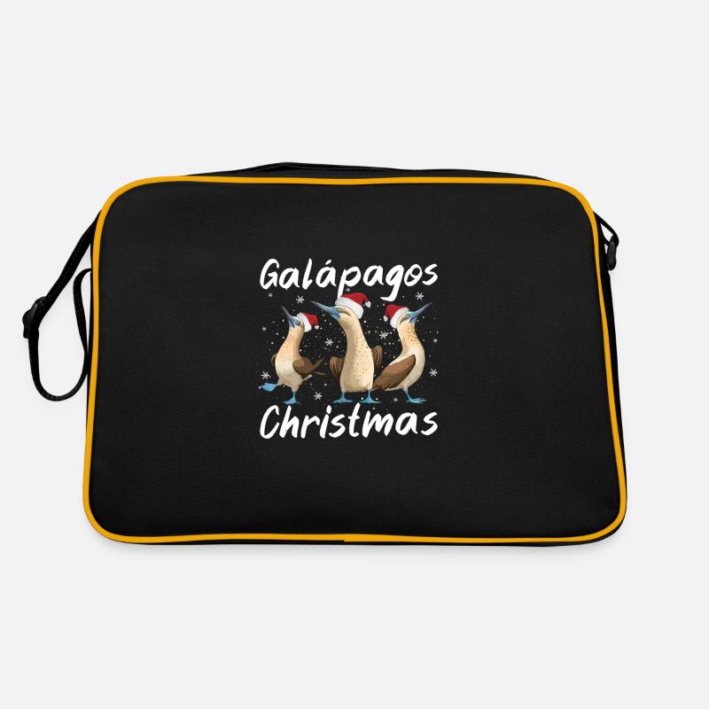 Galapagos Christmas - Retro Tasche - Schwarz/Gold